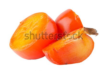 Persimmon with slice Stock photo © homydesign