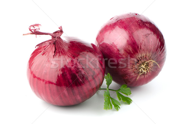 Red onions Stock photo © homydesign