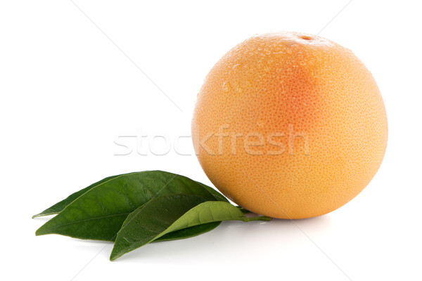 Rijp Rood grapefruit geïsoleerd witte voedsel Stockfoto © homydesign
