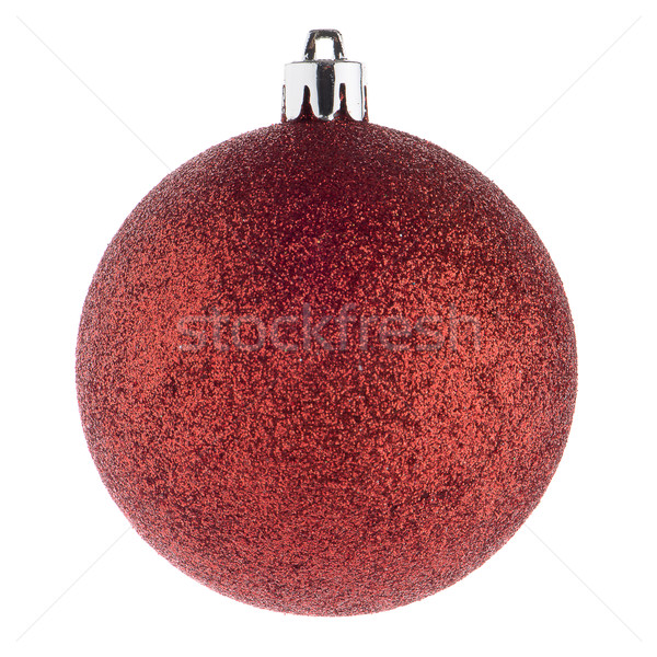 Rood christmas snuisterij witte bol ornament Stockfoto © homydesign