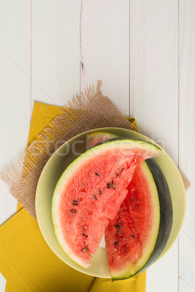 Melancia fatias vintage comida fruto Foto stock © homydesign