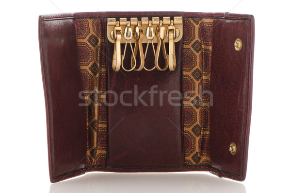 Stock photo: Leather key chain