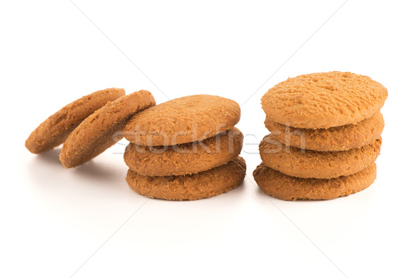 Lecker Cookies isoliert weiß Milch Gold Stock foto © homydesign