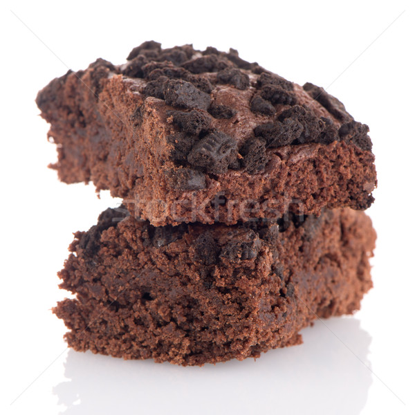 Chocolate brownie cake Stock photo © homydesign