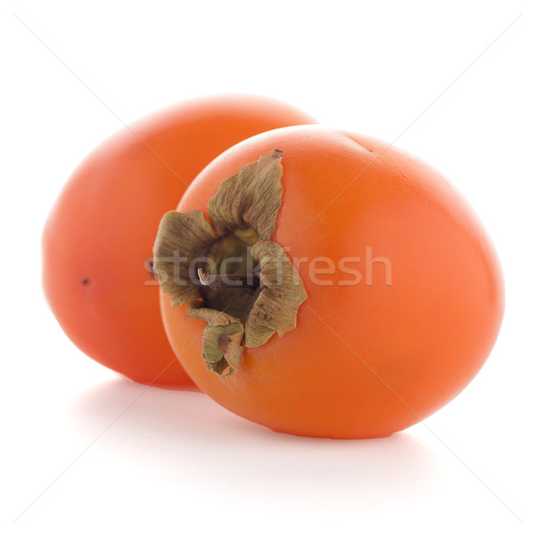 Persimmon vruchten witte natuur vruchten achtergrond Stockfoto © homydesign