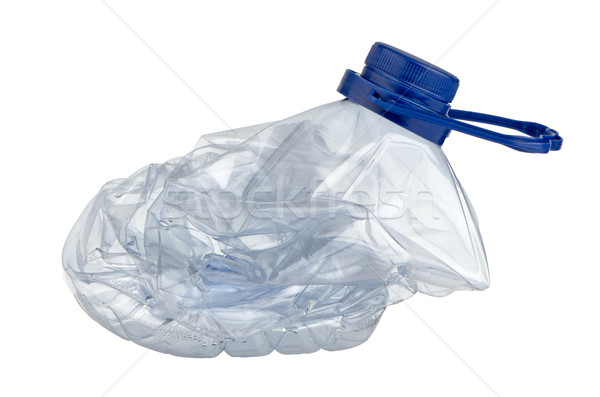 Stock photo: Squashed plastic bottle