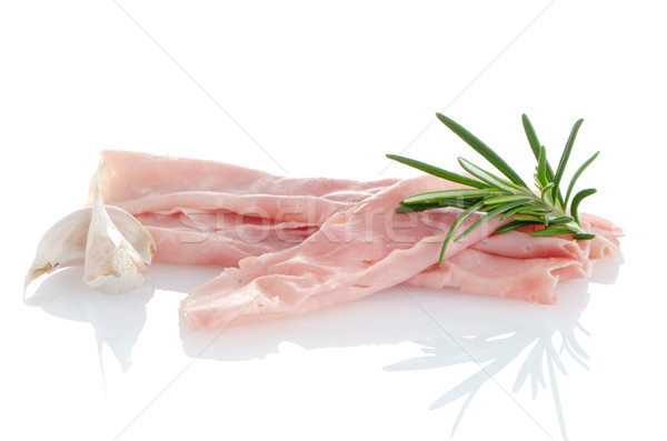 Fresh shaved ham Stock photo © homydesign