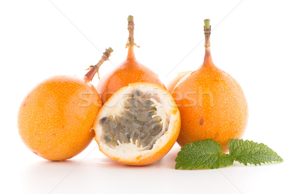 Foto stock: Paixão · fruto · comida · laranja · tropical · amarelo