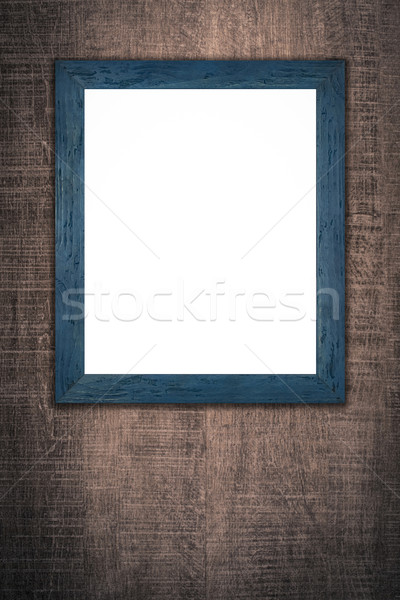 öreg képkeret klasszikus fa fal háttér Stock fotó © homydesign