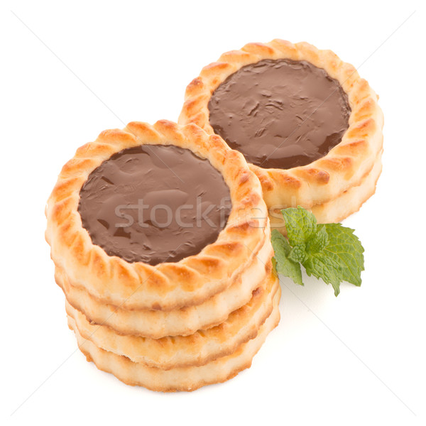 Chocolate tart cookies Stock photo © homydesign