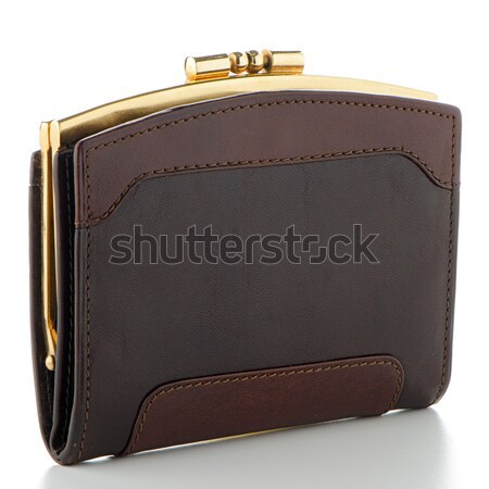 黒 革 財布 孤立した 白 お金 ストックフォト © homydesign