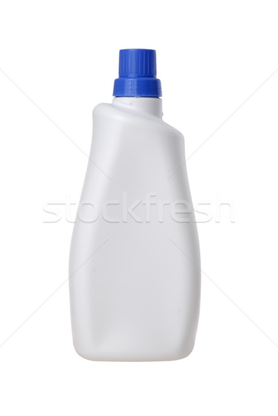Witte plastic fles Blauw cap geïsoleerd Stockfoto © homydesign