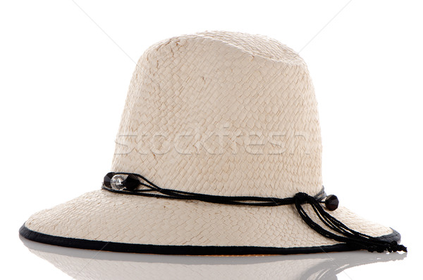 White woman big hat Stock photo © homydesign