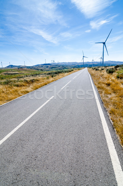 Wind turbines Stock photo © homydesign