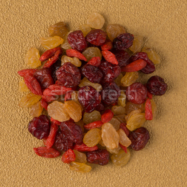 Circle of mixed dried fruits Stock photo © homydesign