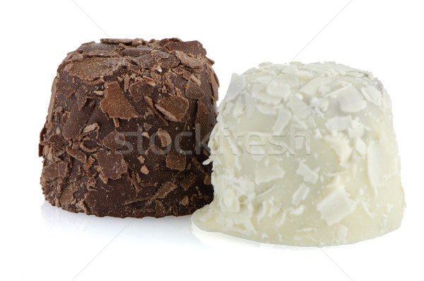 White and brown chocolate candies Stock photo © homydesign