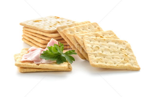 Crackers with Ham Stock photo © homydesign