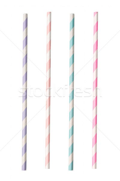 Striped paper straws Stock photo © homydesign