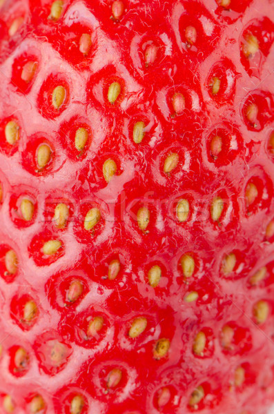 Stock photo: Macro of a strawberry texture 