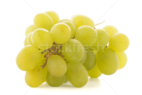 Uvas verdes maduro jugoso primer plano blanco Foto stock © homydesign