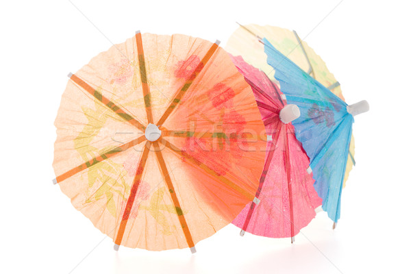 Paper umbrellas for cocktails Stock photo © homydesign