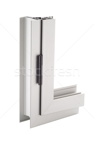 Aluminium Fenster Probe isoliert weiß Gebäude Stock foto © homydesign