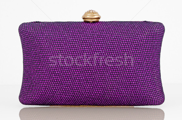 Koppeling zak elegante paars vrouw kleur Stockfoto © homydesign