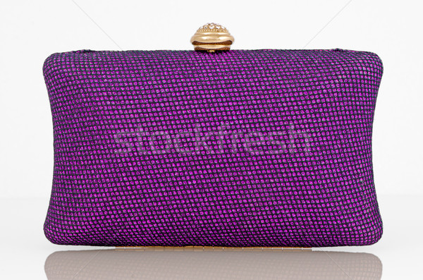 Kupplung Tasche eleganten lila Frau Farbe Stock foto © homydesign