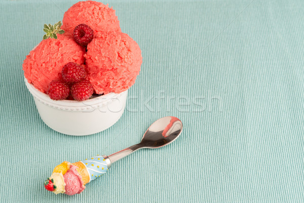 Red fruits ice cream Stock photo © homydesign