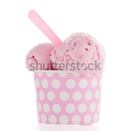 Ice cream scoop in paper cup Stock photo © homydesign