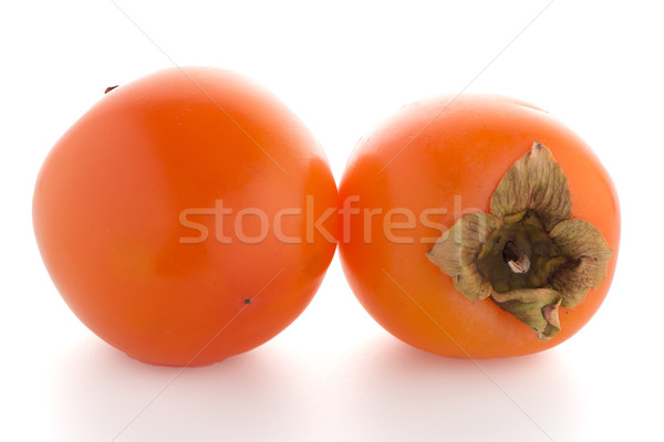 Persimmon vruchten witte natuur vruchten achtergrond Stockfoto © homydesign