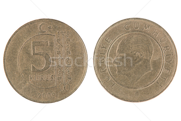 5 turkish kurus coin Stock photo © homydesign