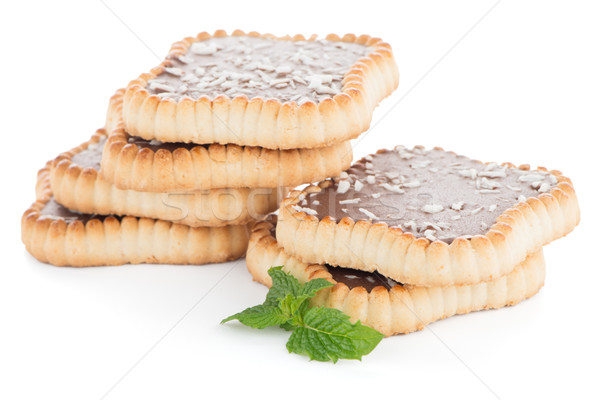 Foto stock: Chocolate · tarta · cookies · delicioso · blanco · postre