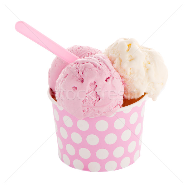 Ice cream scoop in paper cup Stock photo © homydesign