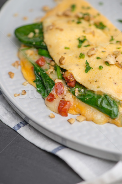 Omelet with vegetables Stock photo © homydesign