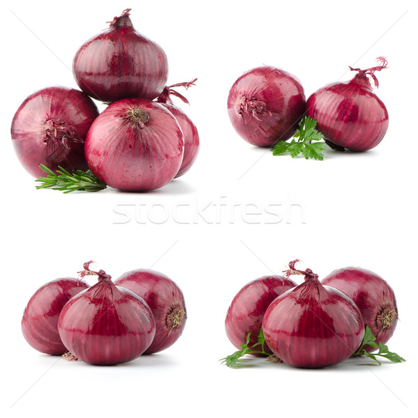 Red onions Stock photo © homydesign