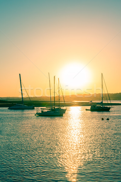 Sunset in Alvor Stock photo © homydesign