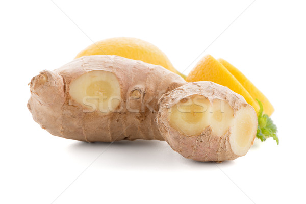 Ginger root on white Stock photo © homydesign