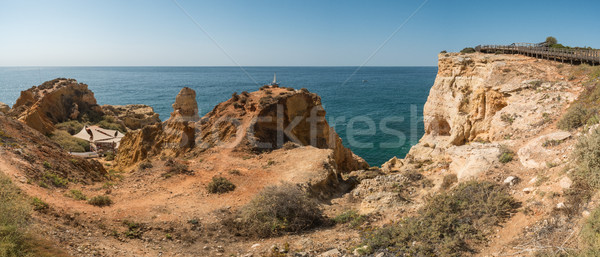 Rocky coastline near Carvoeiro Stock photo © homydesign