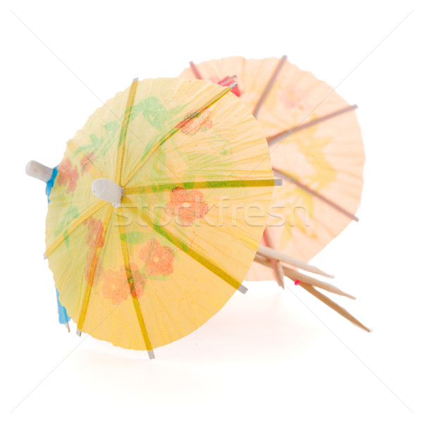 Paper umbrellas for cocktails Stock photo © homydesign