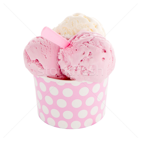 Ice cream scoop in paper cup Stock photo © homydesign