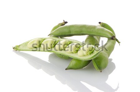 [[stock_photo]]: Haricots · verts · blanche · alimentaire · paysage · cuisine