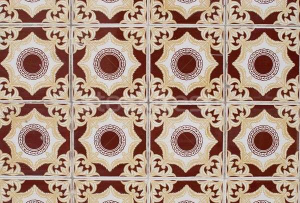 Foto stock: Tradicional · azulejos · pormenor · arte · piso · papel · de · parede