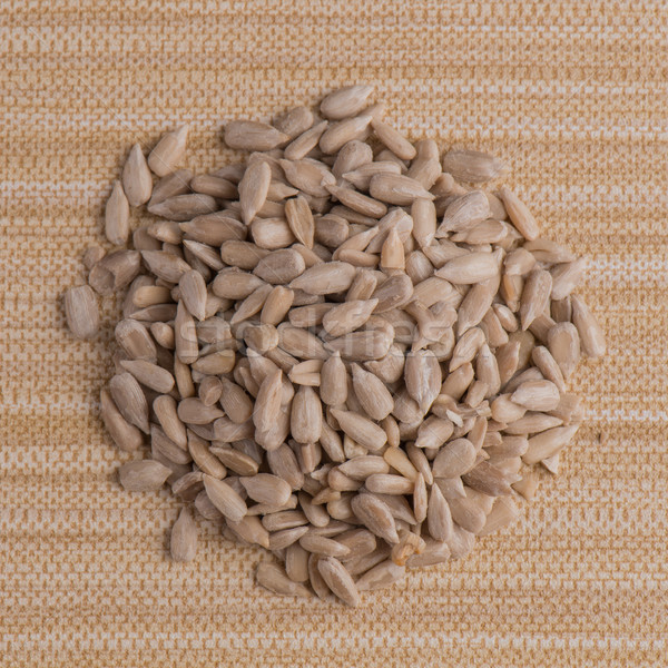 Stock photo: Circle of shelled sunflower seeds