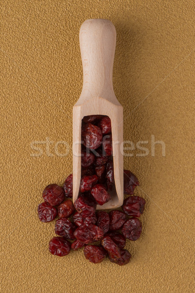Wooden scoop with dried cranberries Stock photo © homydesign