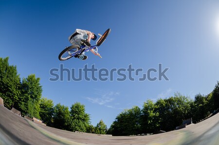 Bmx big air jump Stock photo © homydesign