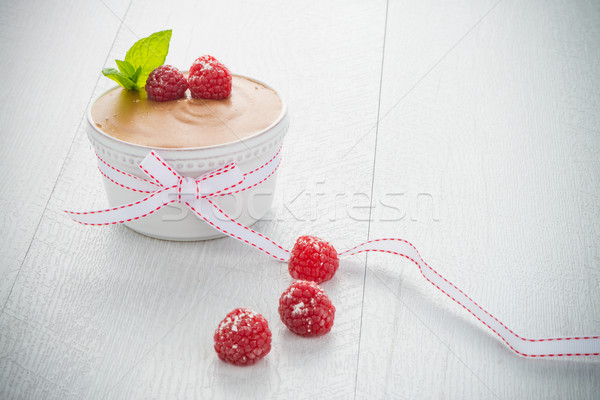 Paleo dieet stijl dessert pure chocola eieren Stockfoto © homydesign