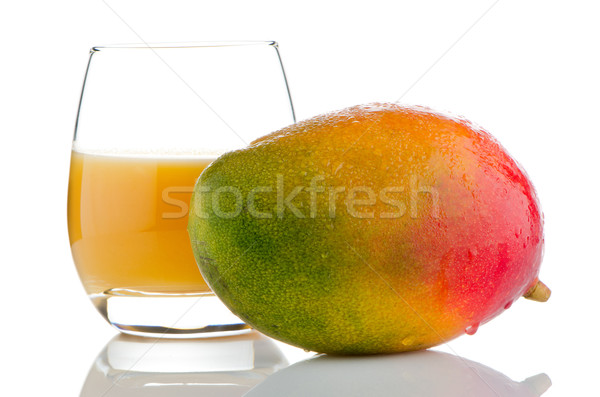 Fresh mango juice Stock photo © homydesign