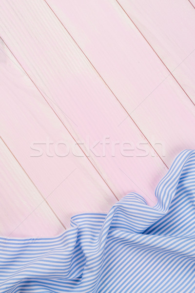 Blue towel over table Stock photo © homydesign