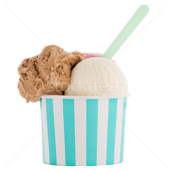 Ice cream scoop in paper cup Stock photo © homydesign